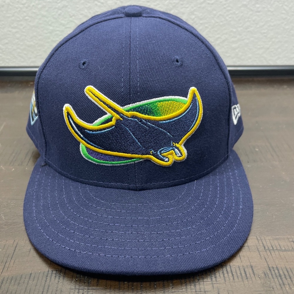 New Era 59FIFTY Tampa Bay Rays 20th Anniversary Fitted Hat Navy Blue 7 3/4